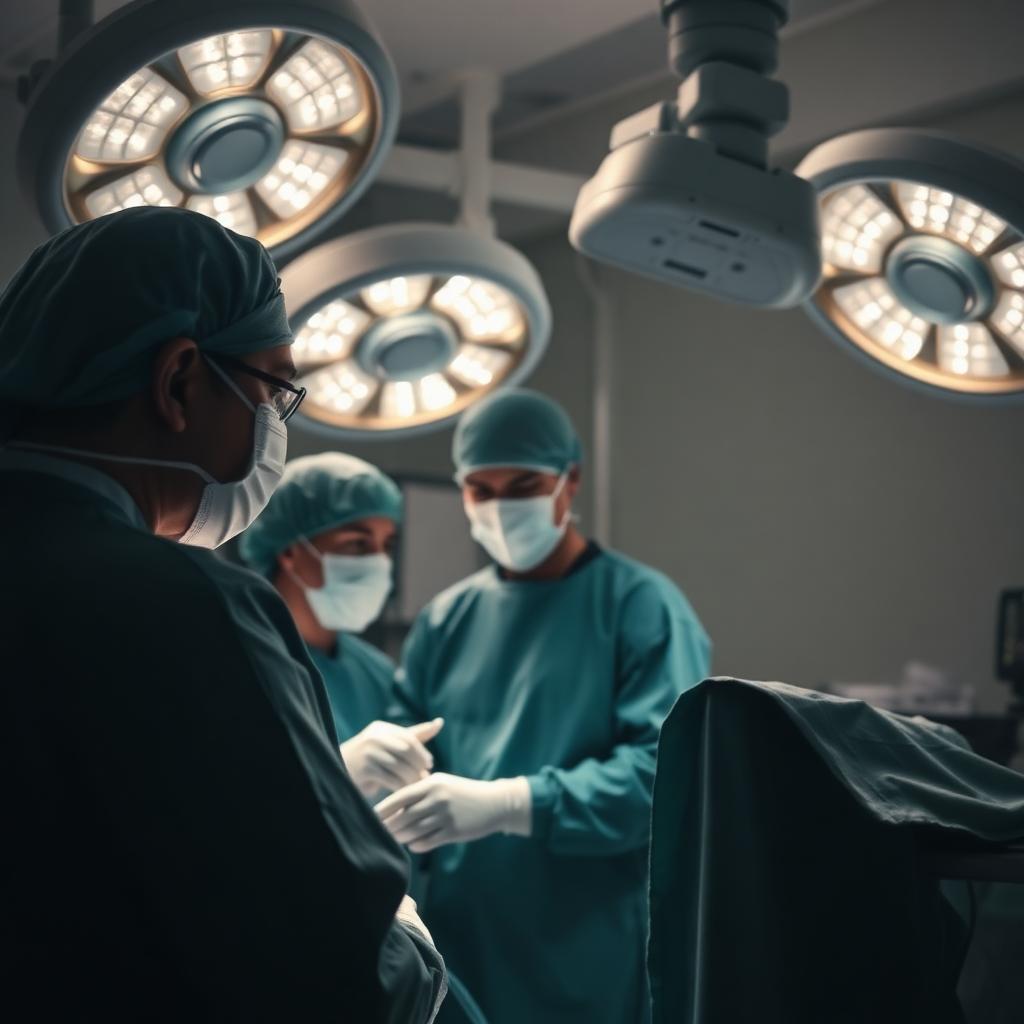 Surgical team in a Florida operating room under bright procedural lights