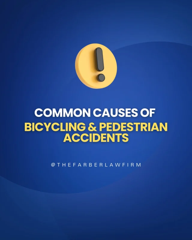 🚴‍♂️🚶‍♀️ One moment of inattention can change everything. Every year, thousands of bicyclists and pedestrians are injured due to avoidable accidents. Here are some of the most common causes we see. At The Farber Law Firm, we stand with victims who were simply walking or riding where they had every right to be.

If you or a loved one were injured, you don't have to face this alone. Let us help. 💼💙

📞 Free consultation | 💻 thefarberlawfirm.com

#PedestrianAccidents #BicycleSafety #PersonalInjury#BikeAccident #PersonalInjuryLawyer #KnowYourRights #RoadSafety #MiamiLawyer #JusticeMatters
