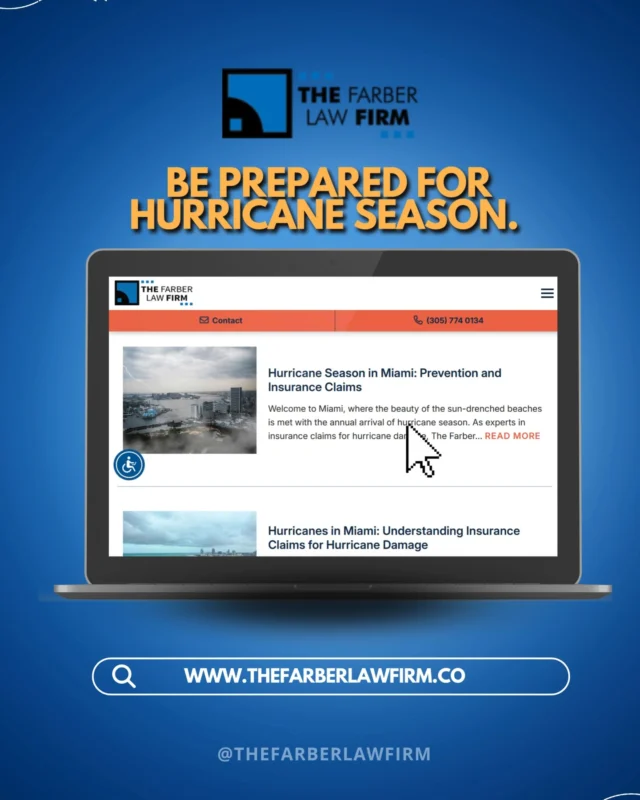 Hurricane season in Miami isn’t just about being prepared, it’s about being protected. 🌀🏠
Our latest blog breaks down everything you need to know: how to safeguard your property, what your insurance may (or may not) cover, and how to take action if your home is damaged. If you're a homeowner in South Florida, this guide is for you!
👉 Read the full article now: https://l1nq.com/nrYhT 
Need help with your hurricane damage claim? Get a FREE consultation: 📞 305-774-0134
#HurricaneSeason #HurricanePreparedness #StormDamage #InsuranceClaims #MiamiHurricanes #PropertyDamage #DisasterRelief #StormReady #HurricaneTips #HomeownersInsurance #FloodDamage #WindstormDamage #FloridaHomes #InsuranceHelp #KnowYourPolicy